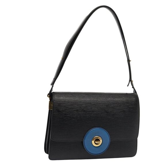 LOUIS VUITTON Epi Bicolor Free Run Shoulder Bag Black Blue M52415 LV Auth 79972 - Picture 1 of 16